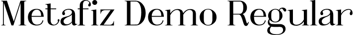 Metafiz Demo Regular font - Metafiz_Demo-Regular.ttf