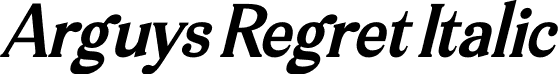 Arguys Regret Italic font - arguys-regret-italic.otf