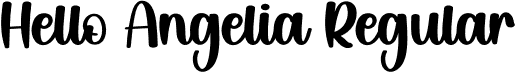 Hello Angelia Regular font - Hello-Angelia.otf