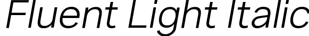 Fluent Light Italic font - Fluent-LightItalic.ttf