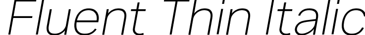 Fluent Thin Italic font - Fluent-ThinItalic.ttf