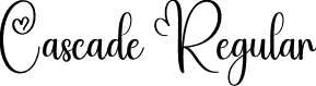 Cascade Regular font - Cascade.otf