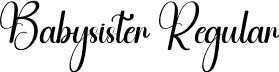 Babysister Regular font - Babysister.otf