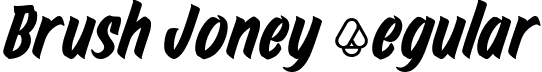 Brush Joney Regular font - brushjoneyregular-naxer.ttf