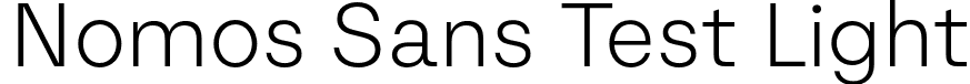 Nomos Sans Test Light font - NomosSansTest-Light.otf