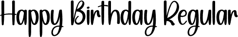 Happy Birthday Regular font - Happy-Birthday.otf