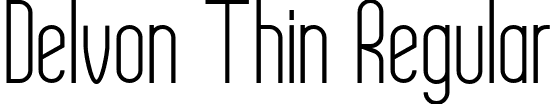 Delvon Thin Regular font - Delvon Thin.ttf