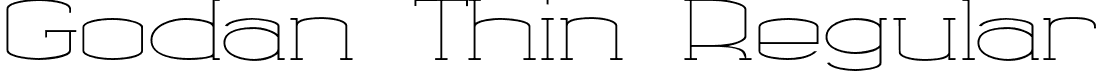 Godan Thin Regular font - Godan-Thin.otf