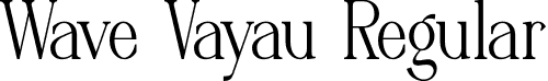 Wave Vayau Regular font - Wave-Vayau-Demo.otf