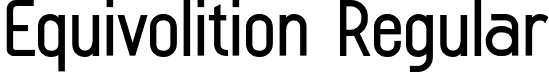 Equivolition Regular font - Equivolition-Regular.otf