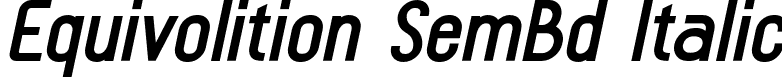 Equivolition SemBd Italic font - Equivolition-SemiBoldItalic.otf