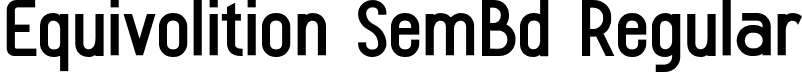 Equivolition SemBd Regular font - Equivolition-SemiBold.otf