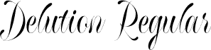 Delution Regular font - Delution.otf