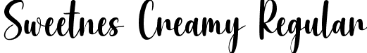 Sweetnes Creamy Regular font - SweetnesCreamy.ttf