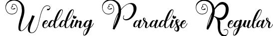 Wedding Paradise Regular font - Wedding Paradise.otf