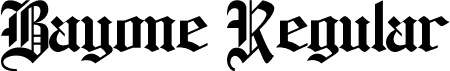 Bayone Regular font - bayone.otf