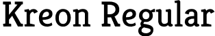 Kreon Regular font - Kreon-Regular.ttf