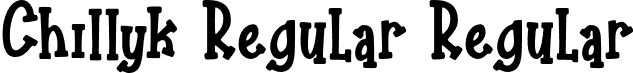 Chillyk Regular Regular font - Chillyk.otf