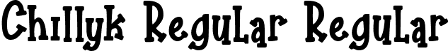 Chillyk Regular Regular font - Chillyk.ttf