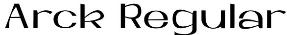 Arck Regular font - arck.otf