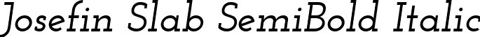 Josefin Slab SemiBold Italic font - JosefinSlab-SemiBoldItalic.ttf