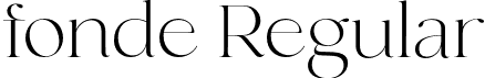 fonde Regular font - fonde.otf