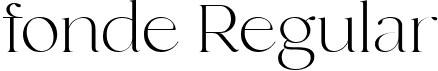 fonde Regular font - fonde.ttf