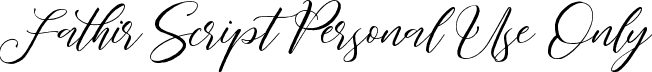 Fathir Script Personal Use Only font - Fathir Script Personal Use.otf