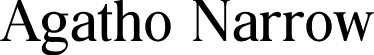 Agatho Narrow font - AgathoNarrow-Yz3py.otf