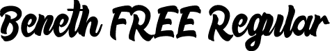 Beneth FREE Regular font - beneth FREE.ttf