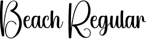 Beach Regular font - Beach.otf