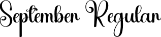 September Regular font - September.otf