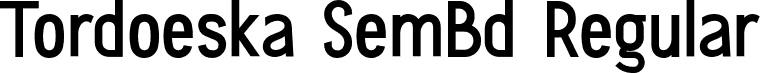 Tordoeska SemBd Regular font - Tordoeska-SemiBold.otf