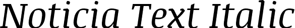 Noticia Text Italic font - NoticiaText-Italic.ttf