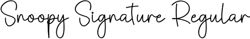 Snoopy Signature Regular font - Snoopy-Signature.otf