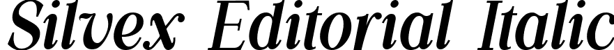 Silvex Editorial Italic font - SilvexEditorial-Italic.ttf