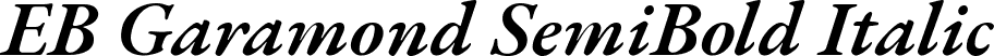 EB Garamond SemiBold Italic font - EBGaramond-SemiBoldItalic.ttf