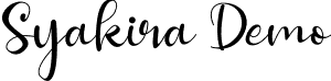 Syakira Demo font - Syakira-Demo.otf