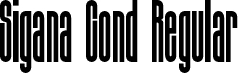 Sigana Cond Regular font - Sigana Condensed.otf