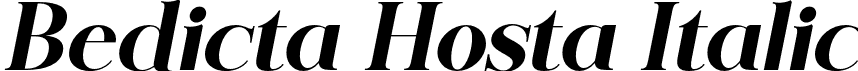 Bedicta Hosta Italic font - bedicta-hosta-italic.otf