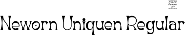 Neworn Uniquen Regular font - NewornUniquen.otf