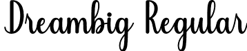 Dreambig Regular font - Dreambig.otf