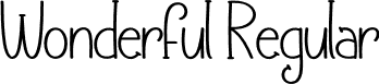 Wonderful Regular font - Wonderful.otf