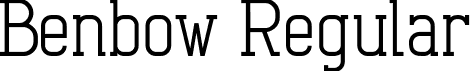 Benbow Regular font - benbow-thin.ttf