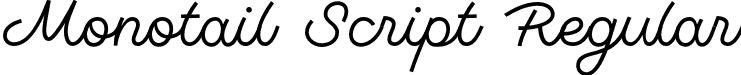 Monotail Script Regular font - MonotailScript-Regular.otf