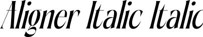 Aligner Italic Italic font - aligner-italic.otf