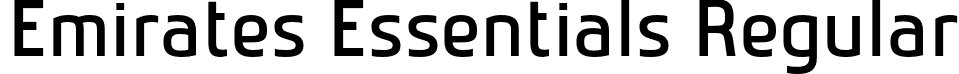 Emirates Essentials Regular font - EmiratesEssentials-Regular.otf