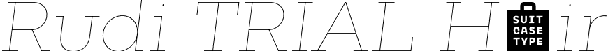 Rudi TRIAL Hair font - RudiTRIAL-HairItalic.otf