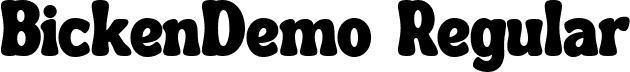 BickenDemo Regular font - BickenDemoRegular-ovRR0.ttf