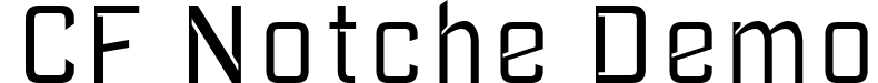 CF Notche Demo font - CFNotcheDemo-Regular.otf